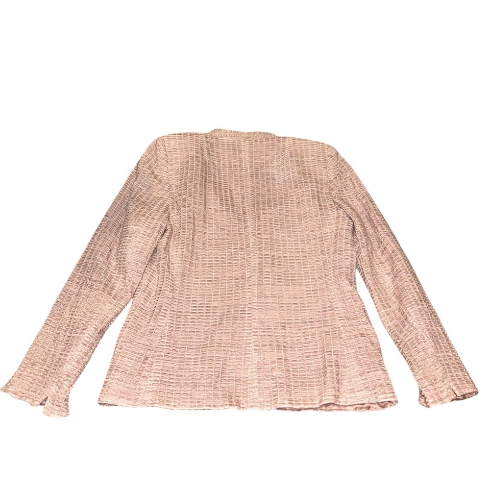 Akris Bergdorf Goodman Textured Blush Pink Blazer Jacket Silk Lined Size 8 - Picture 2 of 6